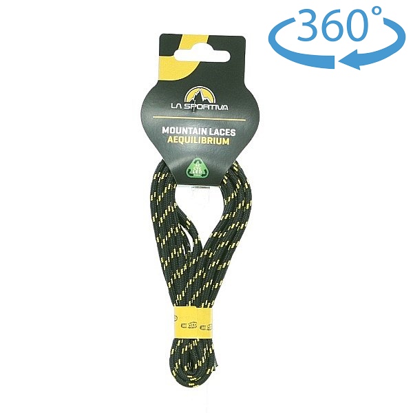 ラ スポルティバ （La Sportiva） シューレース　マウンテン　エクイリビウム　（ブラック/イエロー）