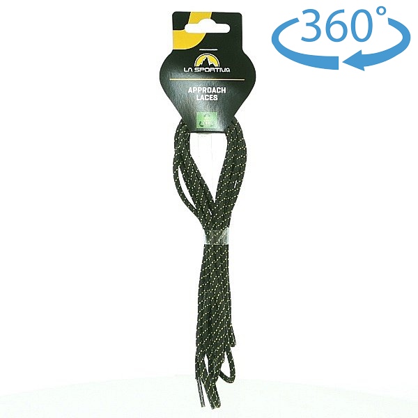 ラ スポルティバ （La Sportiva） シューレース　173cm　アプローチ　（ブラック/イエロー）